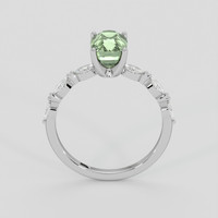 2.89 Ct. Yellowish Green Sapphire Ring, Platinum 950 3