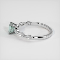 0.76 Ct. Bluish Green Sapphire Ring, Platinum 950 4