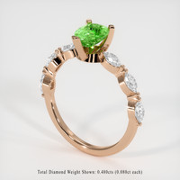 1.00 Ct. Gemstone Ring, 14K Rose Gold 2