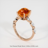 6.15 Ct. Gemstone Ring, 14K Rose Gold 2