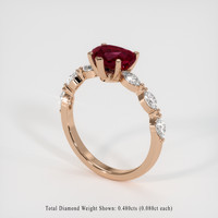 1.65 Ct. Ruby Ring, 14K Rose Gold 2