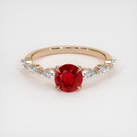 1.38 Ct. Ruby Ring, 14K Rose Gold 1