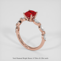 1.98 Ct. Ruby Ring, 14K Rose Gold 2