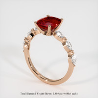 2.35 Ct. Ruby Ring, 14K Rose Gold 2