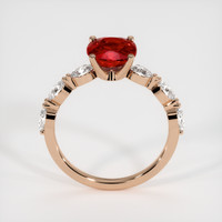 2.35 Ct. Ruby Ring, 14K Rose Gold 3