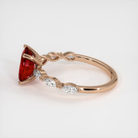 2.35 Ct. Ruby Ring, 14K Rose Gold 4