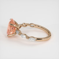 3.51 Ct. Padparadscha Sapphire Ring, 14K Rose Gold 4