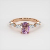 1.57 Ct. Bi Color Sapphire Ring, 14K Rose Gold 1