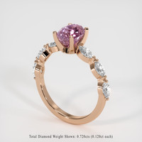 1.57 Ct. Bi Color Sapphire Ring, 14K Rose Gold 2