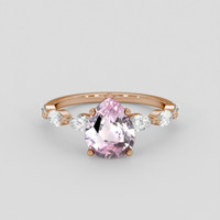 1.95 Ct. Pink Sapphire Ring, 14K Rose Gold 1