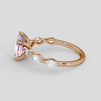 1.95 Ct. Pink Sapphire Ring, 14K Rose Gold 4