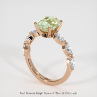 2.40 Ct. Bi Color Sapphire Ring, 14K Rose Gold 2