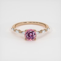 1.15 Ct. Padparadscha Sapphire Ring, 14K Rose Gold 1