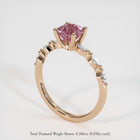 1.15 Ct. Padparadscha Sapphire Ring, 14K Rose Gold 2