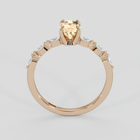 1.02 Ct. Padparadscha Sapphire Ring, 14K Rose Gold 3