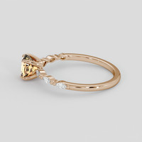 1.02 Ct. Padparadscha Sapphire Ring, 14K Rose Gold 4