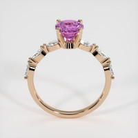 1.93 Ct. Pink Sapphire Ring, 14K Rose Gold 3