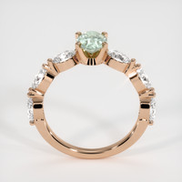 0.58 Ct. Green Sapphire Ring, 14K Rose Gold 3