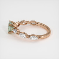 0.58 Ct. Green Sapphire Ring, 14K Rose Gold 4