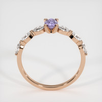 0.54 Ct. Purple Sapphire Ring, 14K Rose Gold 3