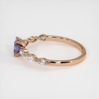 0.54 Ct. Purple Sapphire Ring, 14K Rose Gold 4