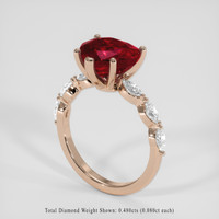 3.35 Ct. Red Spinel Ring, 18K Rose Gold 2