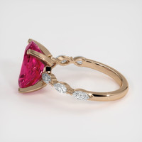 3.20 Ct. Pinkish Red Rubellite Tourmaline Ring, 18K Rose Gold 4
