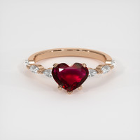 1.65 Ct. Ruby Ring, 18K Rose Gold 1