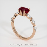 1.65 Ct. Ruby Ring, 18K Rose Gold 2