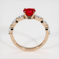 1.20 Ct. Pinkish Red Ruby Ring, 18K Rose Gold 3