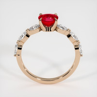 1.20 Ct. Pinkish Red Ruby Ring, 18K Rose Gold 3