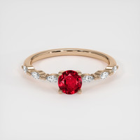 0.45 Ct. Ruby Ring, 18K Rose Gold 1