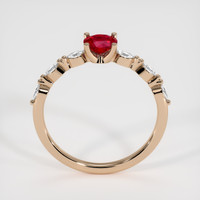 0.45 Ct. Ruby Ring, 18K Rose Gold 3