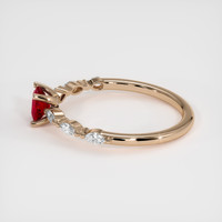 0.45 Ct. Ruby Ring, 18K Rose Gold 4