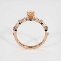 0.62 Ct. Padparadscha Sapphire Ring, 18K Rose Gold 3