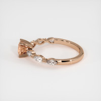 0.62 Ct. Padparadscha Sapphire Ring, 18K Rose Gold 4