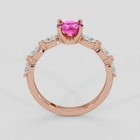 1.12 Ct. Pink Sapphire Ring, 18K Rose Gold 3