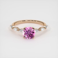 1.93 Ct. Pink Sapphire Ring, 18K Rose Gold 1