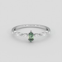 0.25 Ct. Alexandrite Ring, 10K White Gold 1