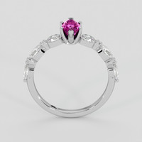 0.78 Ct. Pinkish Purple Sapphire Ring, 10K White Gold 3