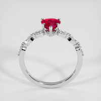 1.38 Ct. Purplish Red Ruby Ring, 10K White Gold 3