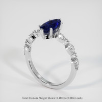 1.28 Ct. Blue Sapphire Ring, 10K White Gold 2