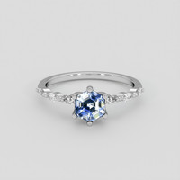 1.10 Ct. Bi Color Sapphire Ring, 10K White Gold 1