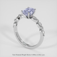 1.41 Ct. Violet Sapphire Ring, 10K White Gold 2