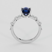 1.64 Ct. Greenish Blue Sapphire Ring, 10K White Gold 3