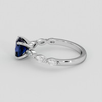 1.64 Ct. Greenish Blue Sapphire Ring, 10K White Gold 4