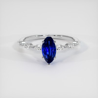 2.04 Ct. Blue Sapphire Ring, 10K White Gold 1
