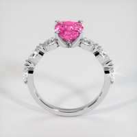 1.53 Ct. Pink Sapphire Ring, 10K White Gold 3