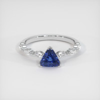 1.31 Ct. Blue Sapphire Ring, 14K White Gold 1