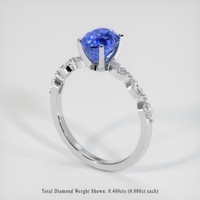 2.68 Ct. Blue Sapphire Ring, 14K White Gold 2